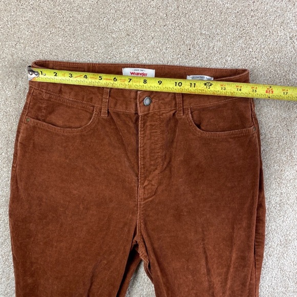 Wrangler High Rise Fierce Flare Corduroy Pants Rust Brown 10x32 112324954 - Picture 10 of 11
